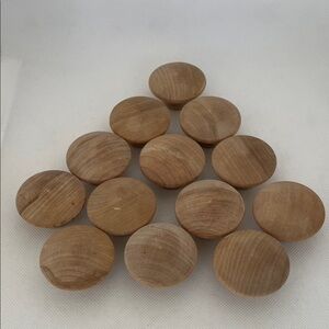 Wood Unfinished Cabinet Knob Set of 13